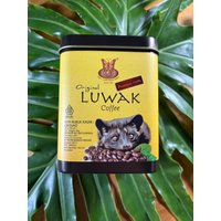 Luwak Kaffee - Luwak Gemahlen Aus Bali Indonesien in Schöner Geschenkdose Premium 100% Natürliches Kaffeepulver Vakuumversiegelt 80 G von saharagems