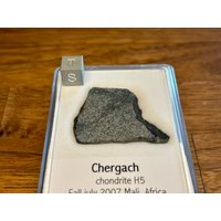 Meteorit Chergach - Chondrit H5 Fiel 2007 in Mali Afrika Erstaunliche Verkrustete Teilscheibe 12, 3 G von saharagems