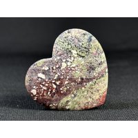 Moos Achat Indonesien Cabochon - Natürlich Wunderschönes Exemplar Mehrere Farben Hochglanz Poliert Von Allen Seiten Tolle Herzform 10.9 G von saharagems