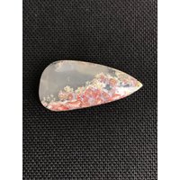 Moss Achat Indonesien Cabochon - Oval Geformt Natur Erstaunliches Exemplar Mehrere Farben Spiegel Alle Seiten Poliert Unikat 8, 4 G von saharagems