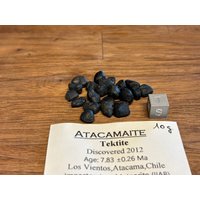 Tektite Atacamait - Lot Entdeckt 2012 in Los Vientos Atacama-Wüste Chile Impaktor Eisen Meteorit Iiab Von Steinen 10 G von saharagems