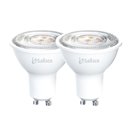 sailsco Energieklasse A GU10 LED Neutralweiss Lampe,3.3W 600LM 4000K Neutralweiß GU 10 Spot Energiesparlampe,83W Glühbirne Ersetzt,36 Grad Abstrahlwinkel G10 Leuchtmittel,Nicht Dimmbar Birne,2 Stück von sailsco
