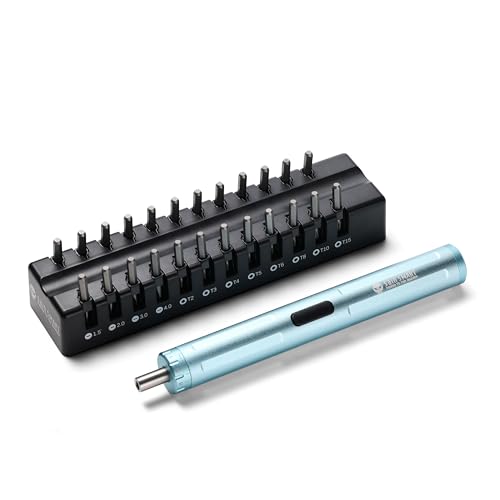 SainSmart Elektroschrauber mit 24 magnetischen Bits, 3.7V Akku-Schraubendreher-Set mit 9 Gängen, 380rpm MAX Geschwindigkeit & tragbare 4000mAh Power Bank für Telefon Kamera Laptop Uhr von sainsmart