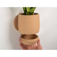 Wand Blumentopf Grid Planter Mit Versteckter Auffangschale - Moderner Wand-Übertopf Für Zimmerpflanzen von saintmeli