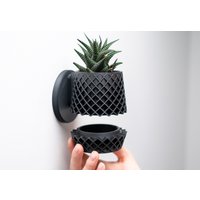 Wand-Blumentopf Lattice Mit Versteckter Tropfschale - Moderner Wand-Übertopf Für Zimmerpflanzen von saintmeli