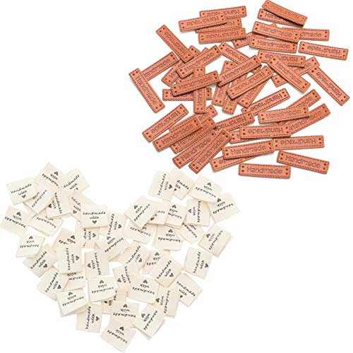 50 pcs Handmade mit Liebe Stoff Labels Tags & 50 pcs PU Handmade Labels Leder Etiketten Tags Kleidungszubehör Handgemacht Kleider Etiketten zum annähen Einnähen Textiletiketten Nähen DIY Dekor 50 pcs Handmade mit Liebe Stoff Labels Tags & 50 pcs PU Handmade Labels Leder Etiketten Tags Kleidungszubehör Handgemacht Kleider Etiketten zum annähen Einnähen Textiletiketten Nähen DIY Dekor von saizone