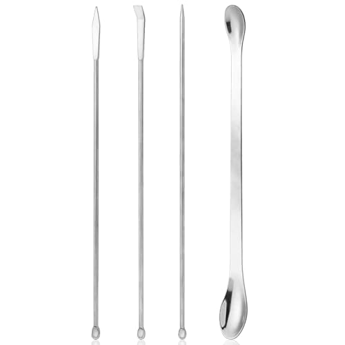 4 Stück Spatel Labor, Laborlöffel Edelstahl Mikro Löffelspatel Lab Scoop Lab Micro Reagent Scoop Probenahme Spatel Lab Spatulas für Gel Kappen Füller 4 Stück Spatel Labor, Laborlöffel Edelstahl Mikro Löffelspatel Lab Scoop Lab Micro Reagent Scoop Probenahme Spatel Lab Spatulas für Gel Kappen Füller von salbsever