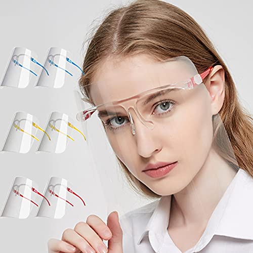 Transparent Protective Visor Suitable for Adults and Children, face Shield face Protection can be Cleaned, Interchangeable and Reusable (with 12 Visors + 6 Glasses Frames) (b) von salipt