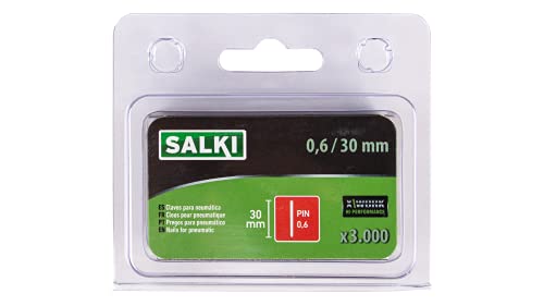 salki Nägel PIN 0,6 - Blisterpackung mit 3000 Stück, Nägel ohne Kopf, 30mm Länge von salki