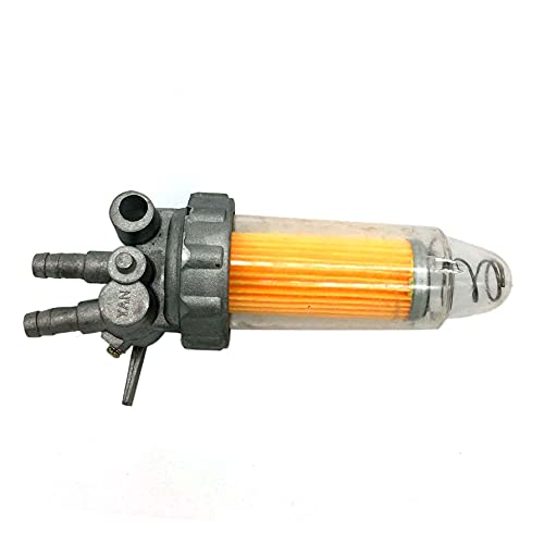 sallygardens Diesel Filter mit Schauglas, Wasser Diesel Abscheider, mit Absperrhahn und integriertem Filter, für PKW, LKW, SUV, Bus, Van, 7,5 mm Durchmesser von sallygardens