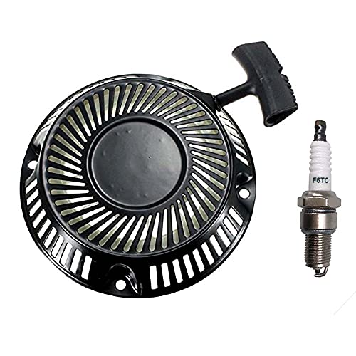 Seilzugstarter mit Zündkerze Satz passend für Rasenmäher Einhell BG-PM 46 S 2,75kW / 3,75PS / BG-PM 46 SE Reversierstarter von sallygardens