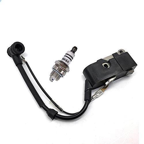 Sattie Zündspule mit Zündkerze für Fuxtec FX-KS162, FX-KS146, FX-KSE152 Kettensäge Motorsäge, 1x Zündspule + 1x Zündkerze von sallygardens