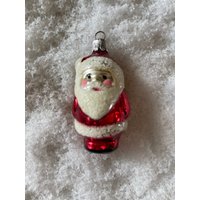 1980Er Weihnachtsmann Glas "Ornament Mit Frosted Trim Und Bart von sallys4025