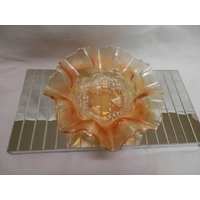 Antik Fenton Fasching Art Glas Ringelblume Irisierende Trauben Thema Bonbon Schale von sallys4025