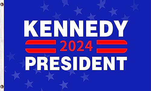 Kennedy-Flagge Kennedy 2024 Flaggen 90 x 152 cm Zimmer College Wohnheim Schlafzimmer Wandteppich Dekor Indoor Outdoor Lustige Party Swift Banner Lustiges Partybanner Poster Geschenk Kennedy Merch Blau von salmophy