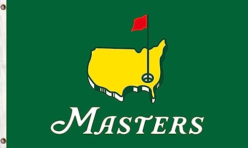 Masters Turnierflagge Augusta National Golf Poster Wandteppich 0,9 x 1,5 m für Studentenwohnheim, Zimmer, Schlafzimmer, Wanddekoration – Innen- und Außenbereich, lustiges Partybanner Geschenk, grün von salmophy