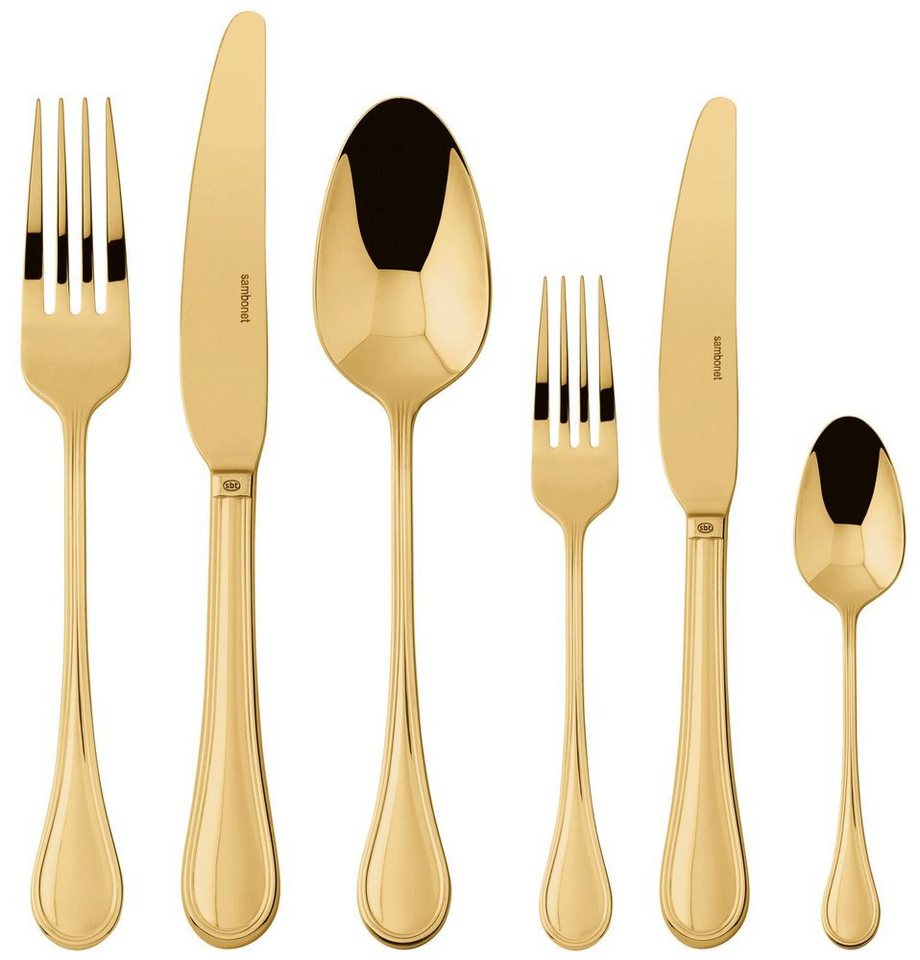 sambonet Besteck-Set Sambonet Besteck Royal Mirror Gold Set 36 tgl. sambonet Besteck-Set Sambonet Besteck Royal Mirror Gold Set 36 tgl. von sambonet
