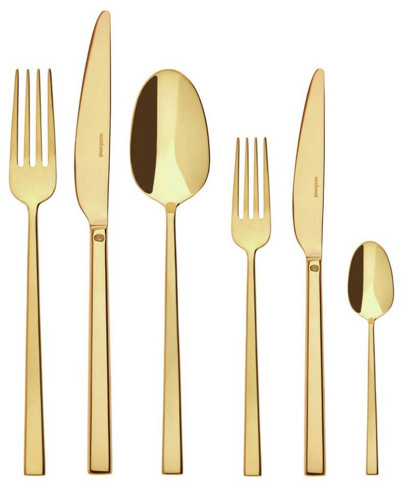 sambonet Besteck-Set Sambonet Besteckset Rock Gold 36-teilig von sambonet