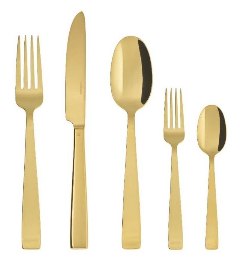 sambonet Besteck-Set Flat Besteck gold. Vh Edelstahl 18/10 Pvd 30tlg, Edelstahl rostfrei, Besteck-Sets von sambonet