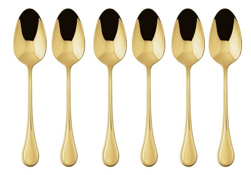 sambonet Besteck-Set Royal Edelstahl/PVD Gold Mokkalöffel Set 6, Edelstahl rostfrei, Besteck-Sets von sambonet