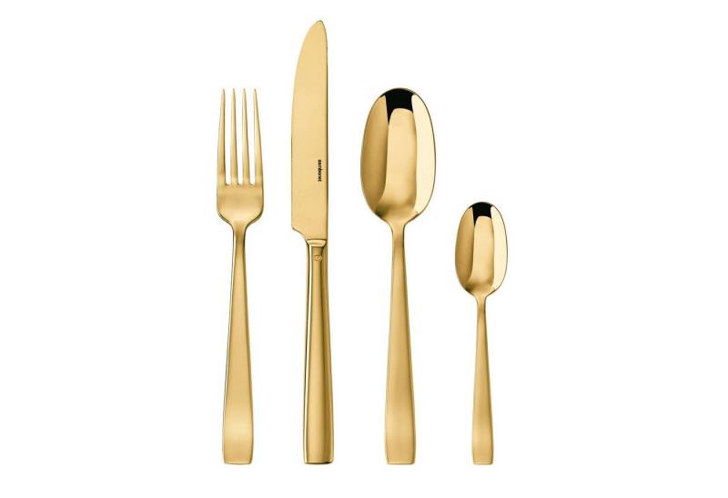 sambonet Besteck-Set Sambonet Flat Besteck 24tlg. Mirror PVD Gold von sambonet