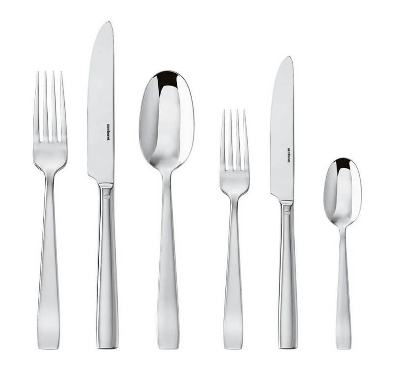 sambonet Besteck-Set Sambonet Flat Mirror Stahl Besteck-Set 36-tlg., 6 Personen, Edelstahl von sambonet