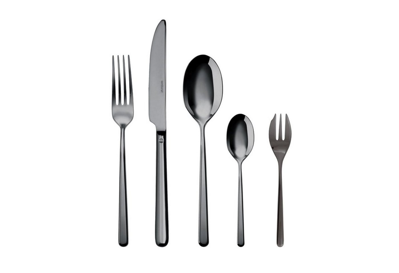 sambonet Besteck-Set Sambonet Linear Besteck 30tlg. Vh. Edelstahl/PVDschwarz von sambonet
