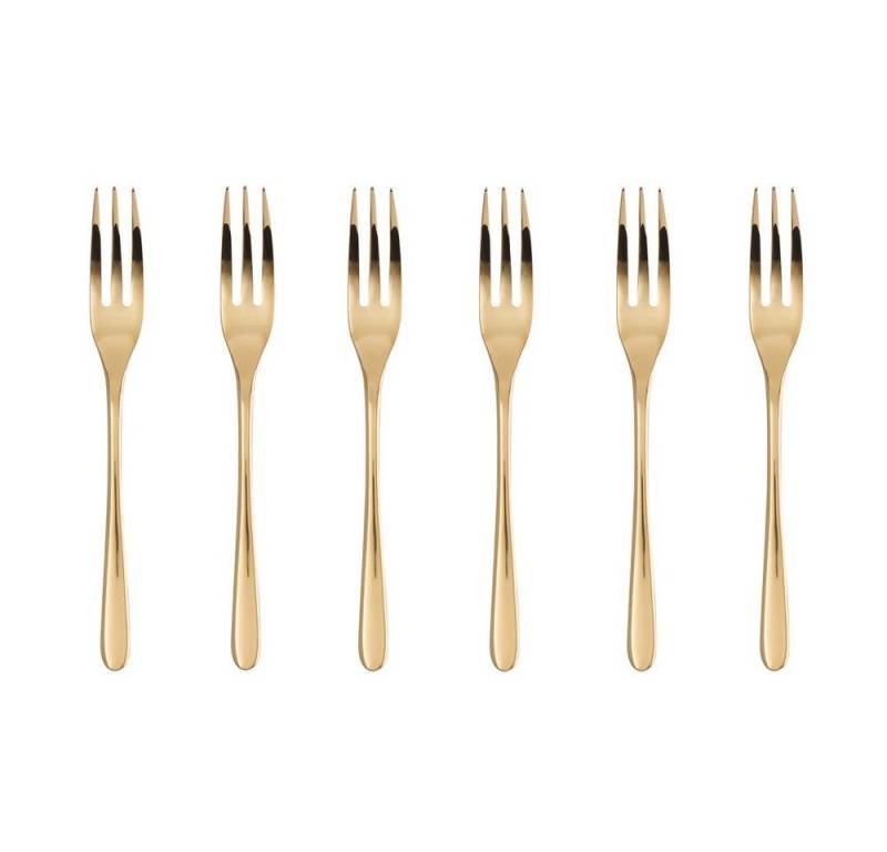 sambonet Besteck-Set Sambonet Taste Mirror PVD Gold Kuchengabeln-Set 6-tlg., 6 Personen, Edelstahl von sambonet