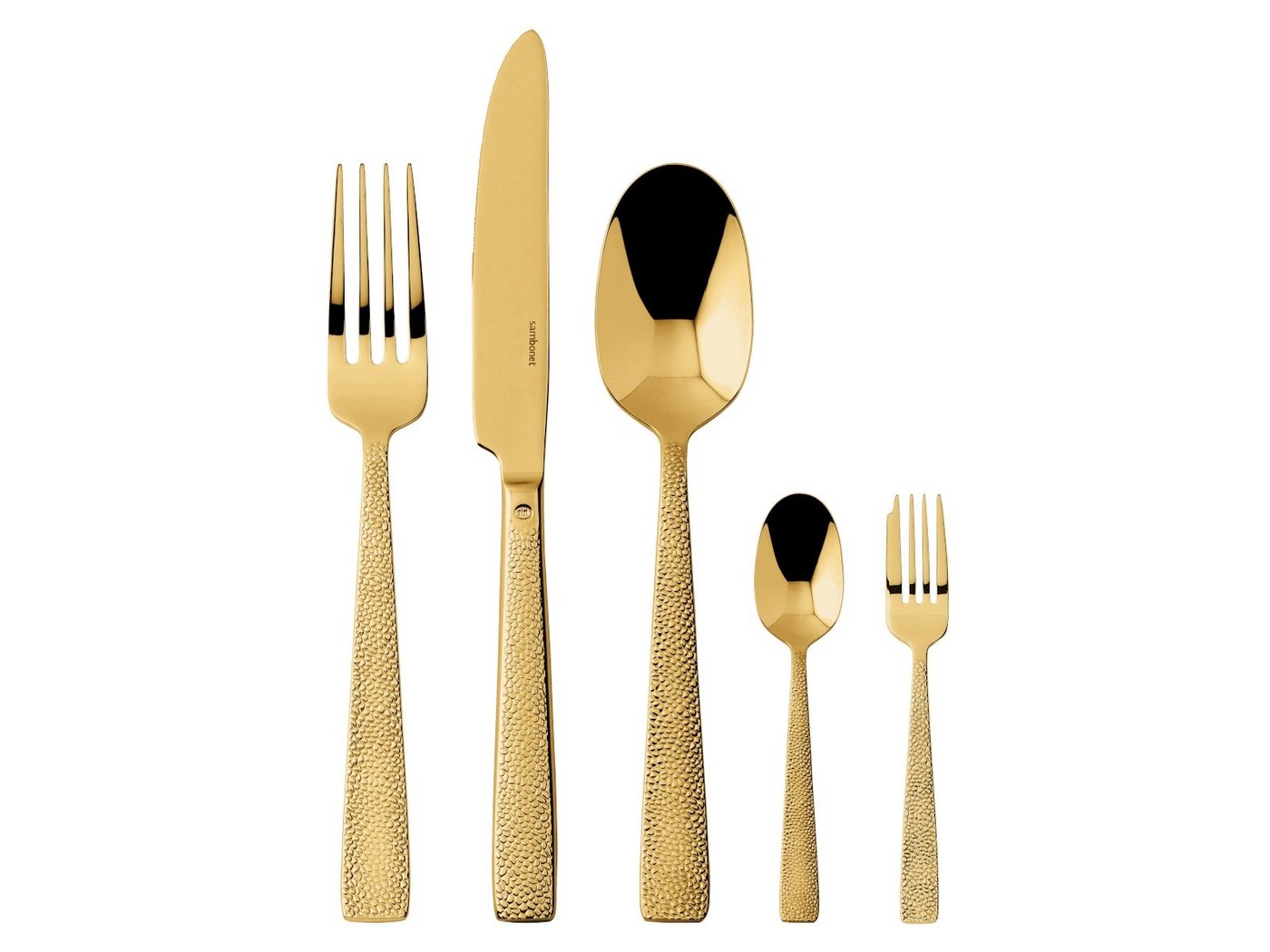 sambonet Besteck-Set Siena Edelstahl/PVD Gold Besteck 30tlg.Vh., Edelstahl 18/10 / PVD von sambonet