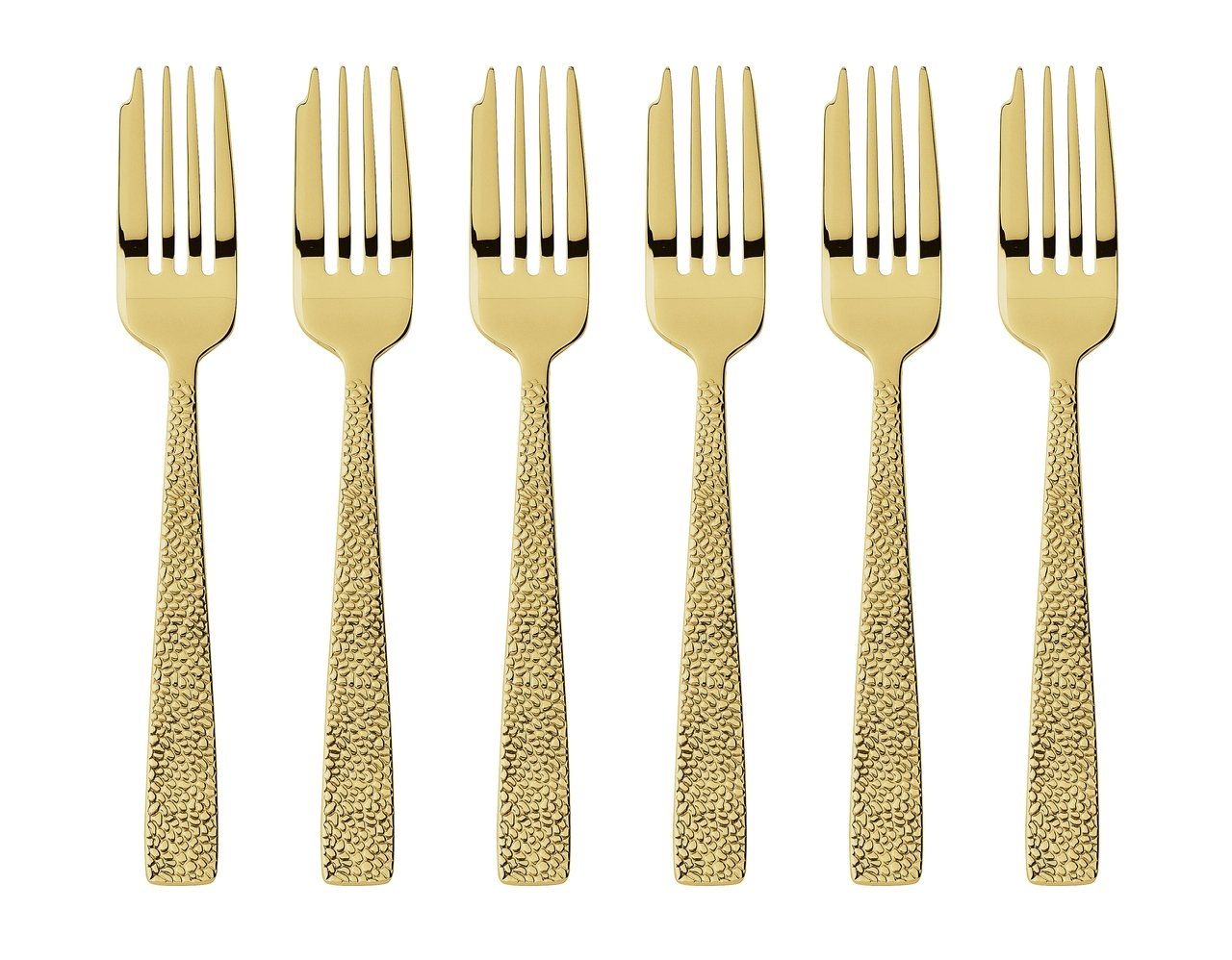 sambonet Besteck-Set Siena Edelstahl/PVD Gold Kuchengabeln Set 6, Edelstahl rostfrei, Besteck-Sets von sambonet