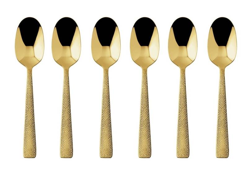 sambonet Besteck-Set Siena Edelstahl/PVD Gold Mokkalöffel Set 6, Edelstahl rostfrei, Besteck-Sets von sambonet