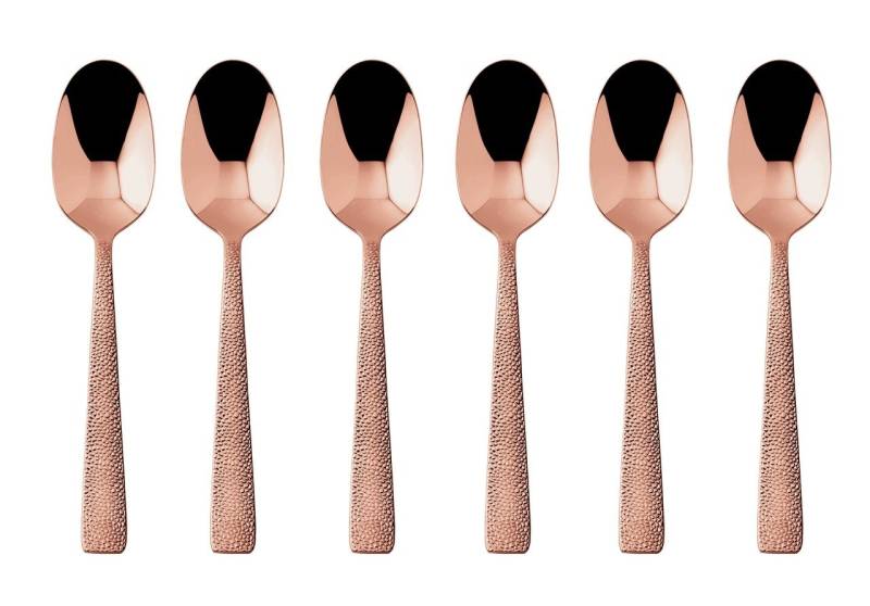sambonet Besteck-Set Siena Edelstahl/PVD Kupfer Mokkalöffel Set 6, Edelstahl rostfrei, Besteck-Sets von sambonet
