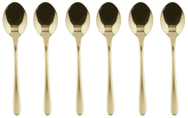 sambonet Besteck-Set Taste Edelstahl/PVD champagner Set 6 Mokkalöffel, Edelstahl rostfrei, Besteck-Sets von sambonet