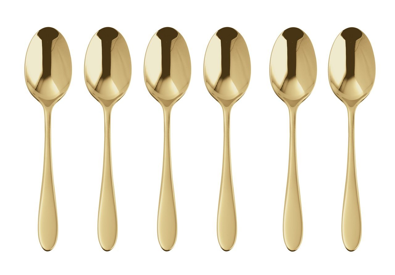 sambonet Besteck-Set Velvet Edelstahl/PVD Gold Mokkalöffel Set 6, Edelstahl rostfrei, Besteck-Sets sambonet Besteck-Set Velvet Edelstahl/PVD Gold Mokkalöffel Set 6, Edelstahl rostfrei, Besteck-Sets von sambonet