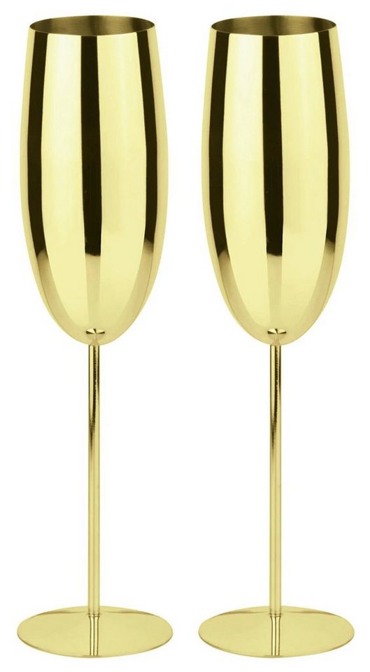 sambonet Champagnerglas Paderno Sektgläser Gold 270 ml - 2 Stück, Edelstahl sambonet Champagnerglas Paderno Sektgläser Gold 270 ml - 2 Stück, Edelstahl von sambonet