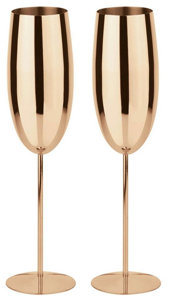 sambonet Champagnerglas Paderno Sektgläser Kupfer 270 ml - 2 Stück, Edelstahl sambonet Champagnerglas Paderno Sektgläser Kupfer 270 ml - 2 Stück, Edelstahl von sambonet