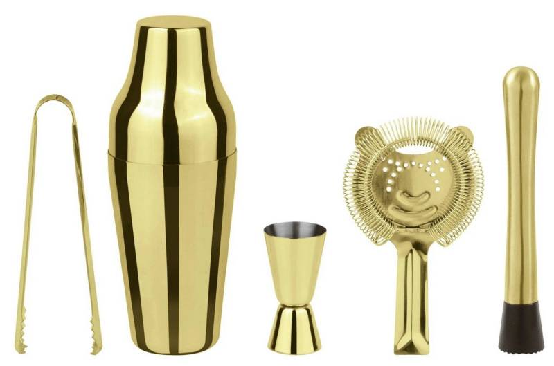 sambonet Teller Paderno Cocktail Set Parisian Gold 5-teilig von sambonet