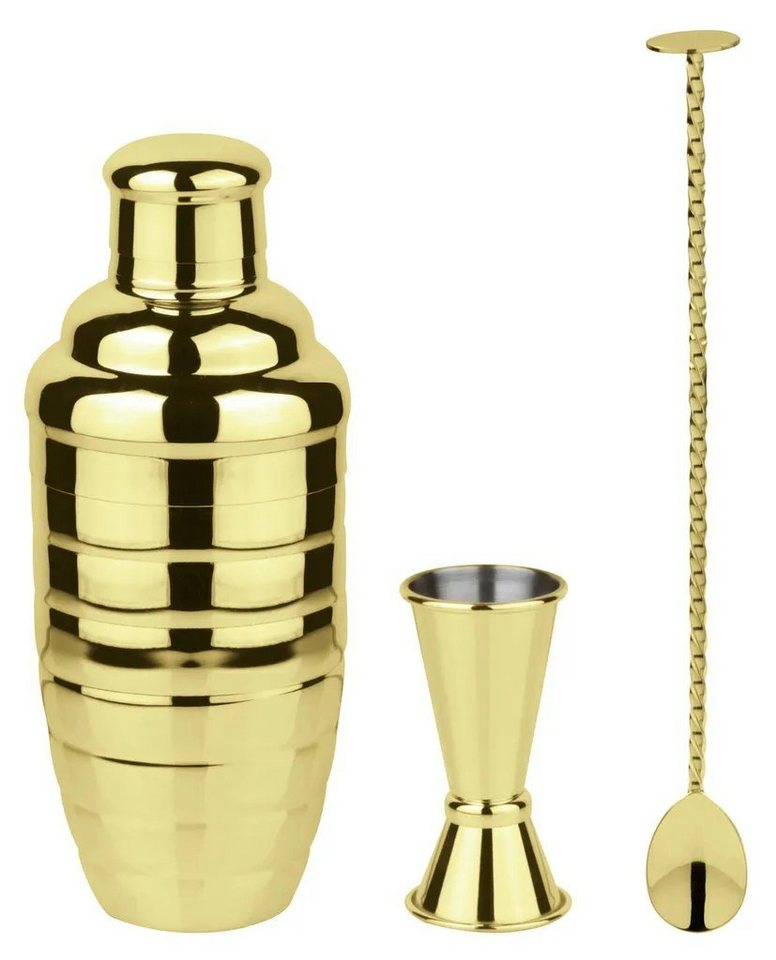sambonet Teller Paderno Cocktail Set Starter Gold 3-teilig von sambonet