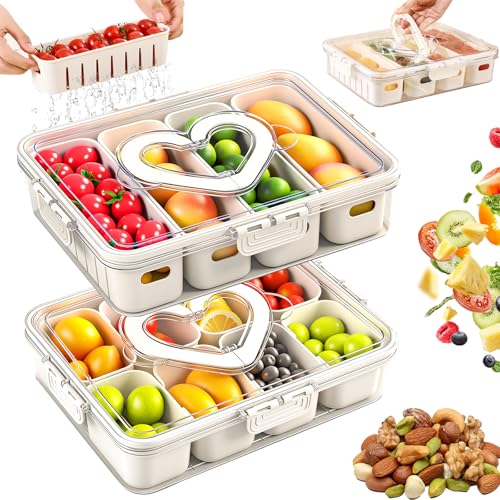 Snackbox mit Fächern, 12 Fächern Snackteller mit Deckel, Snackbox kinder für Süßigkeiten Obst Keksen Dessert Gemüse Nüsse,Tragbar und Vielseitige Snackdose Organizer für Picknicks und Familientreffen. Snackbox mit Fächern, 12 Fächern Snackteller mit Deckel, Snackbox kinder für Süßigkeiten Obst Keksen Dessert Gemüse Nüsse,Tragbar und Vielseitige Snackdose Organizer für Picknicks und Familientreffen. von sancuanyi