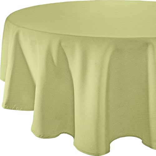 Sander Tischdecke LOFT in Farbe 55 hellgrün mit Fleckschutzausrüstung Größenauswahl (170 cm rund) von sander TABLE + HOME