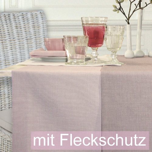 Sander Tischläufer LOFT Fb 05 rosa mit FLECKSCHUTZAUSRÜSTUNG Größe wählbar (50x140) von sander TABLE + HOME