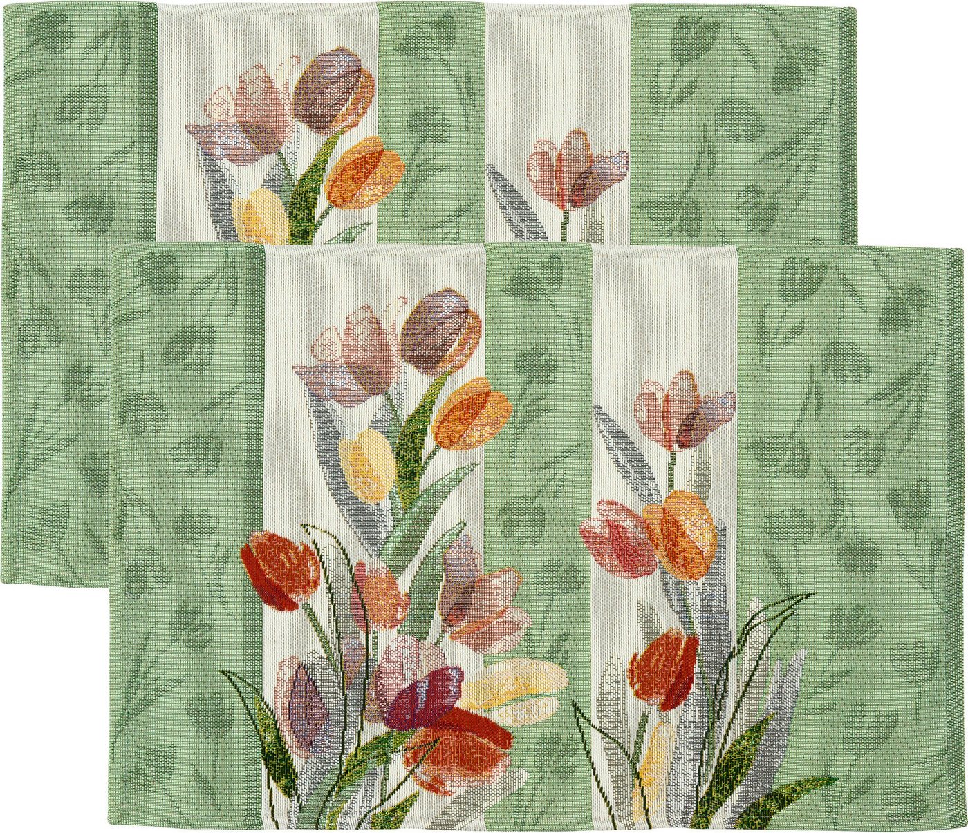 Platzset, Tischset Tulip Stripe" im 2er-Pack, sander table + home, (2-St), Gobelin Blumen" von sander table + home