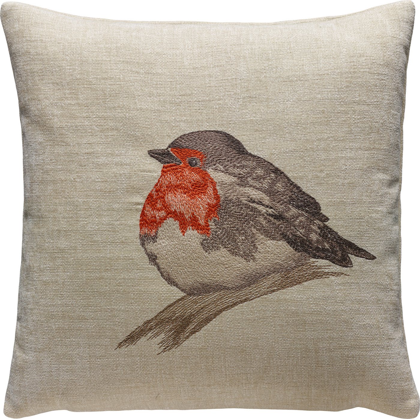 sander table + home Kissenhülle Exclusive Kissenhülle Robin Rotkehlchen 40 x 40 cm bestickt, (1 Stück) von sander table + home