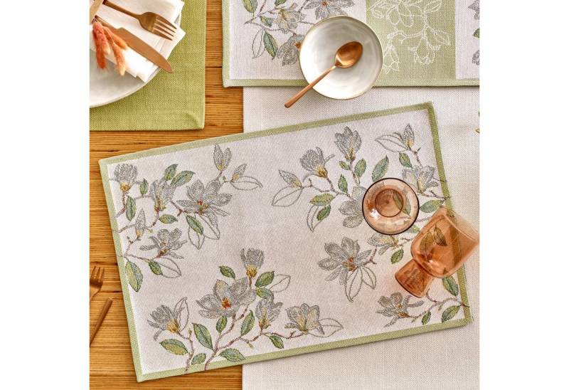 sander table + home Platzset 2 x Tischset Platzset Maggy 32 x 48 cm Gobelin, (2-St) von sander table + home