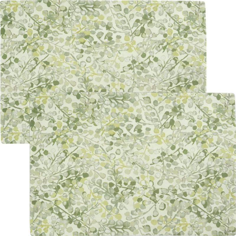 sander table + home Platzset Tischset "Livorno" 2er-Pack, (2-St), Baumwolle Blatt von sander table + home