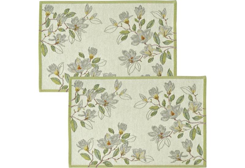 sander table + home Platzset Tischset "Maggy" 2er-Pack, (2-St), Gobelin Blumen von sander table + home