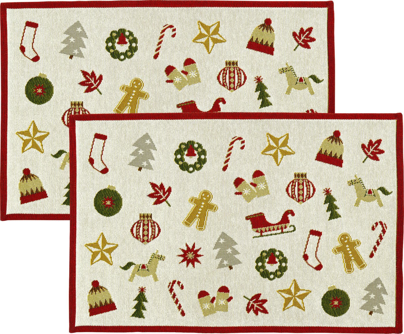 sander table + home Platzset Tischset "X-Mas Wonders" 2er-Pack, Gobelin Motiv sander table + home Platzset Tischset "X-Mas Wonders" 2er-Pack, Gobelin Motiv von sander table + home