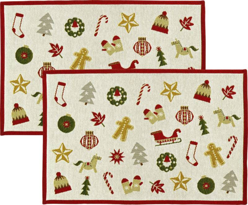 sander table + home Platzset Tischset "X-Mas Wonders" 2er-Pack, Gobelin Motiv von sander table + home