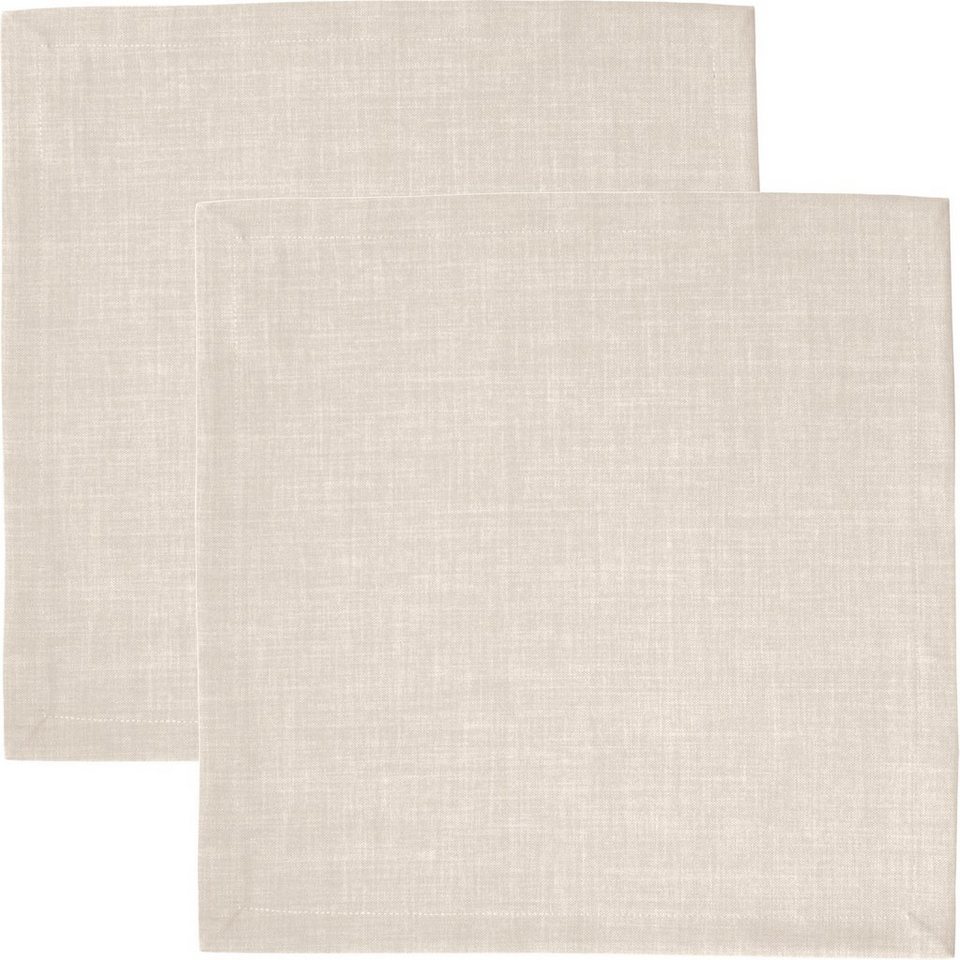 sander table + home Stoffserviette Serviette "Loft" 2er-Pack, (2 St), fleckabweisend Uni von sander table + home