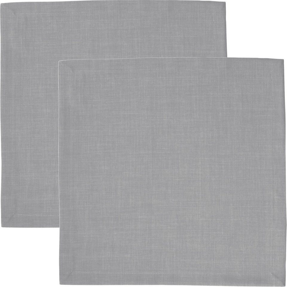 sander table + home Stoffserviette Serviette "Loft" 2er-Pack, (2 St), fleckabweisend Uni von sander table + home